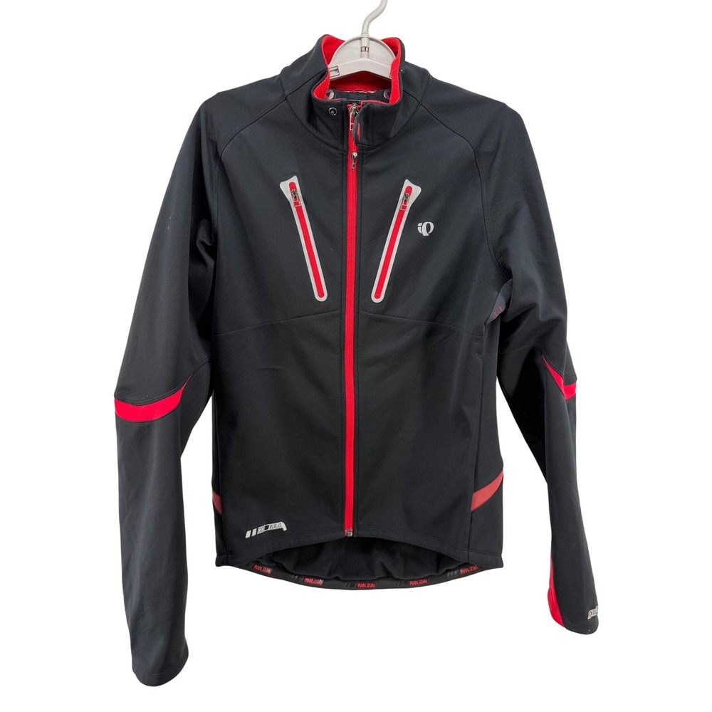 Pearl Izumi P.R.O. Softshell Cycling Jacket Mens Black Red Full Zip 11131010